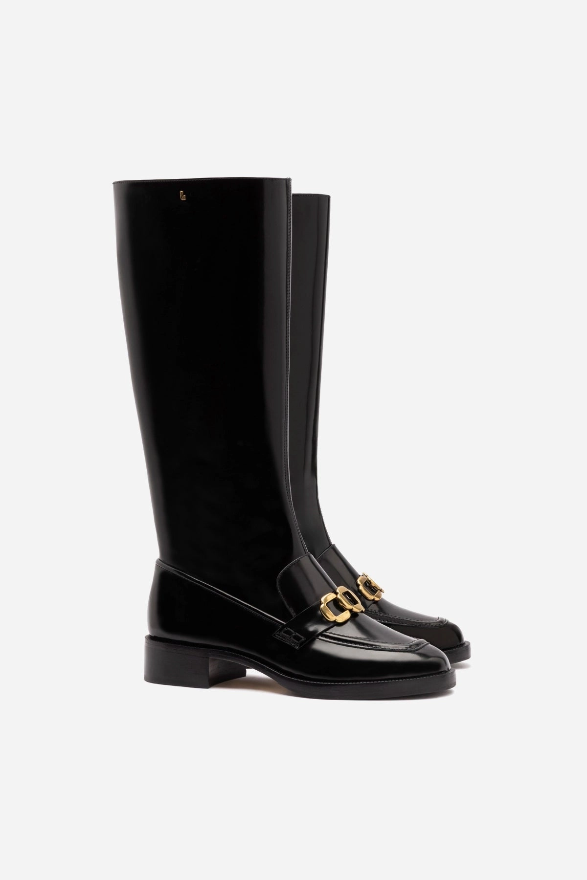 Harrington Boot In Black Box Leather Running Comfort