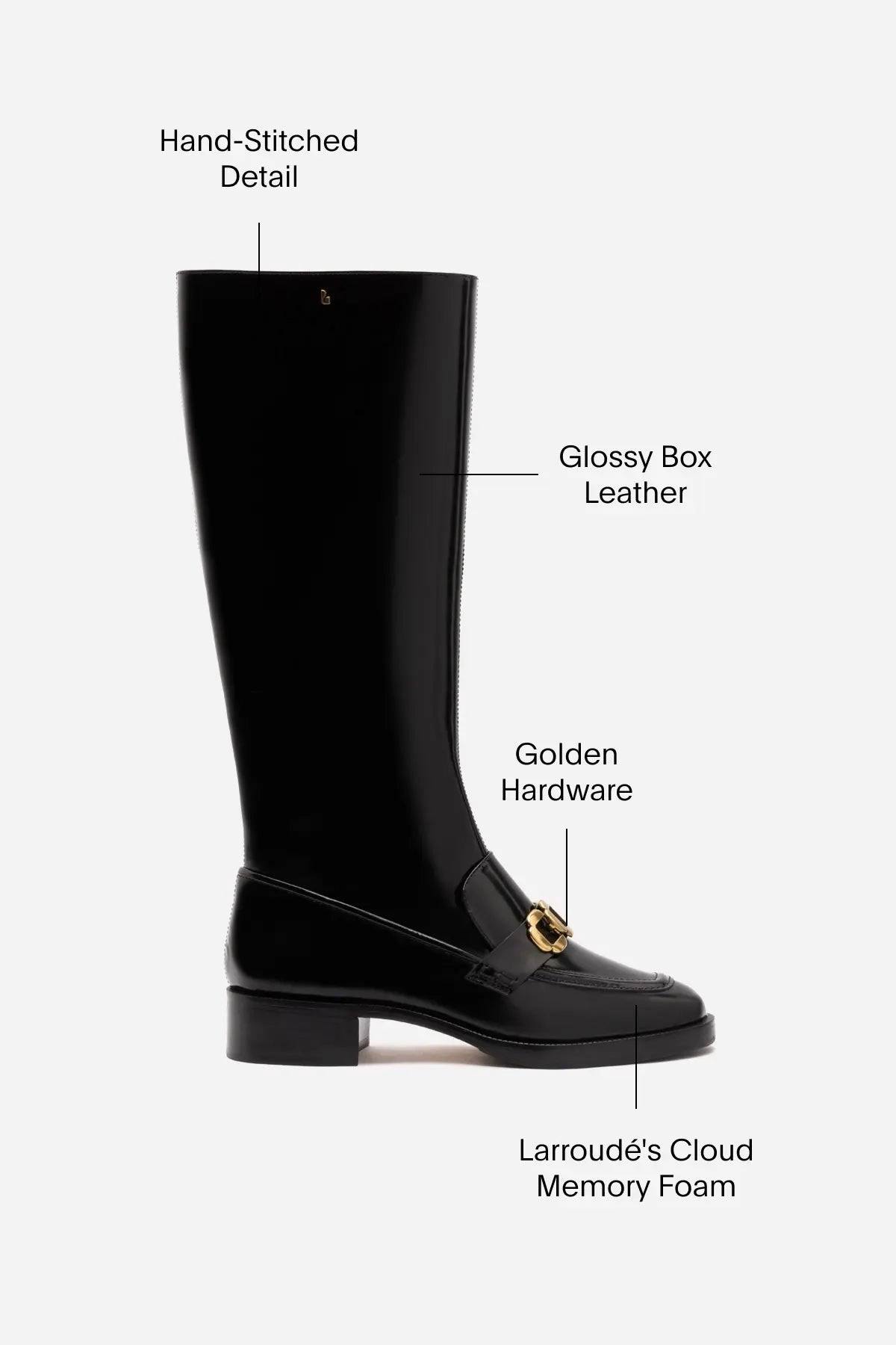 Insulated Adventure Journey Harrington Boot In Black Box Leather