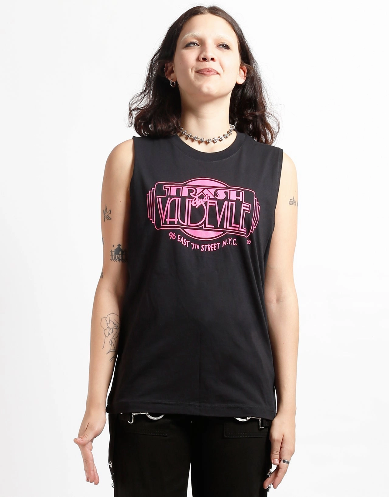 TRASH & VAUDEVILLE ADULT SLEEVELESS T-SHIRT Soft Touch