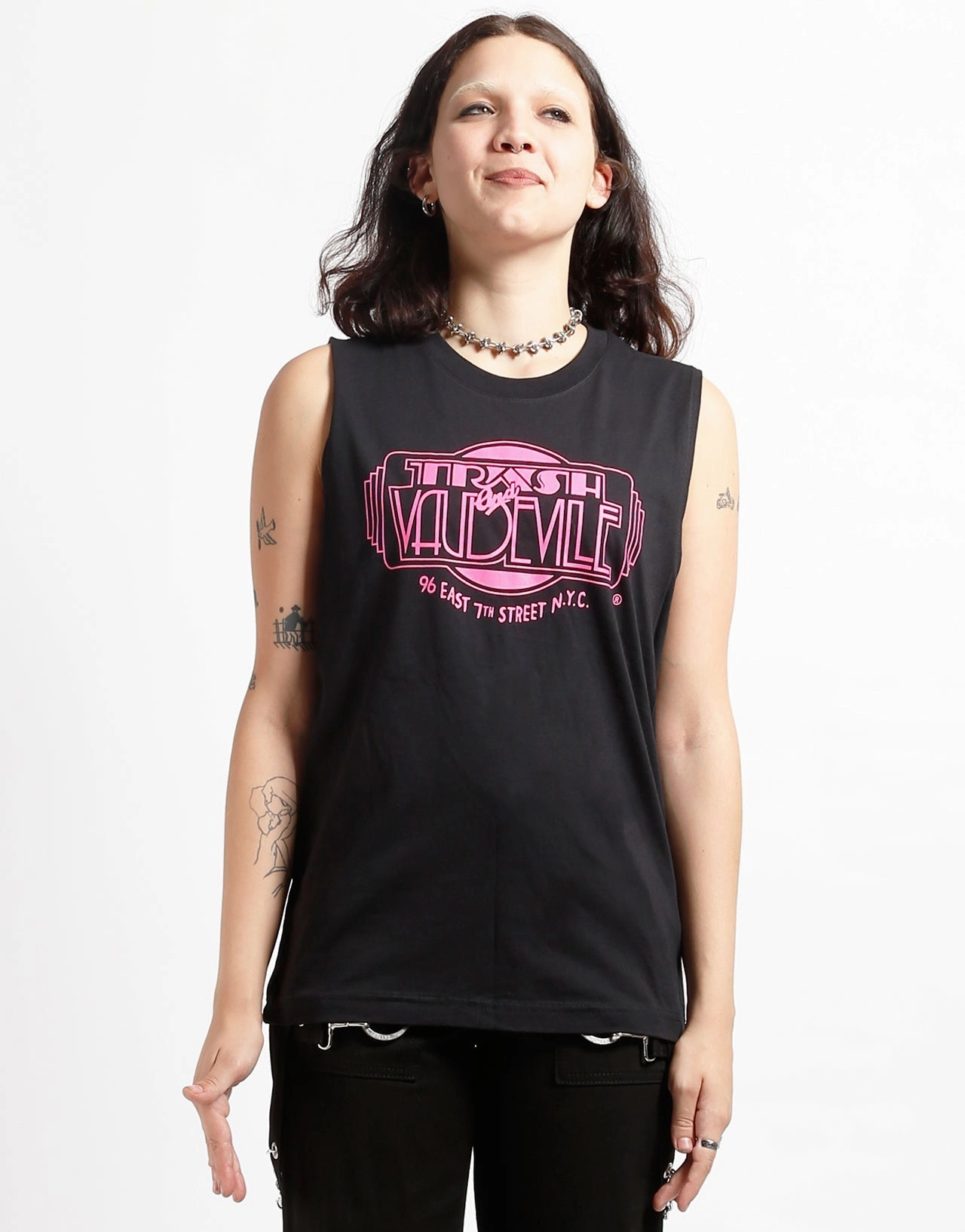 TRASH & VAUDEVILLE ADULT SLEEVELESS T-SHIRT NonScratchyLining GarmentWashed Softness