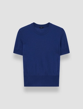 Ribbed Collar Detail Cashair Top