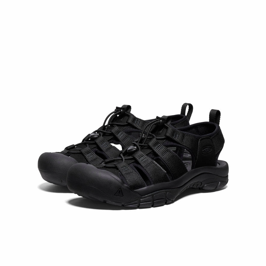 Summer Flat Shoes Men's Newport H2 Sandal  |  Triple Black