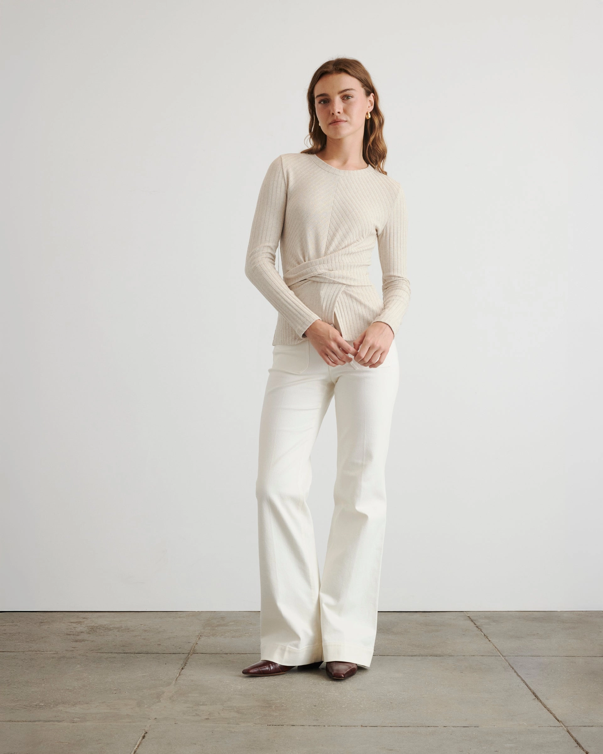 Long Sleeve Kelsey Top Bamboo Fiber Composition Daily Layer