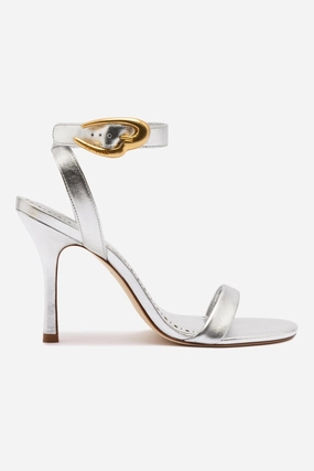 Modern Travel Shoes Verona Sandal In Silver Metallic Leather