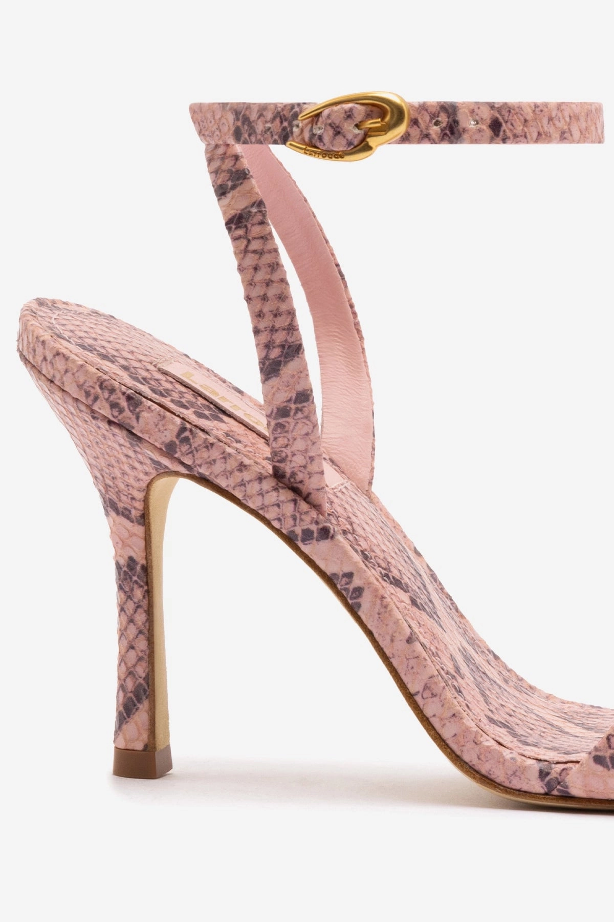 Light Travel Shoes Veronina Sandal In Tulip Python Embossed Leather