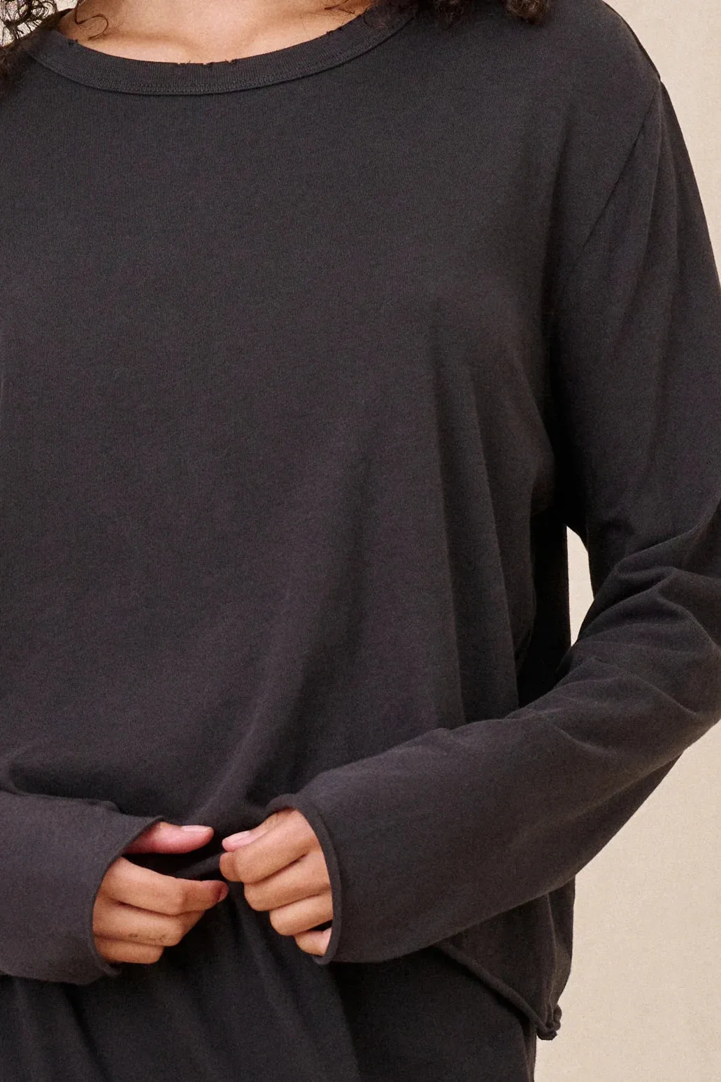 Lightweight Comfort Wear The Long Sleeve Crop Tee