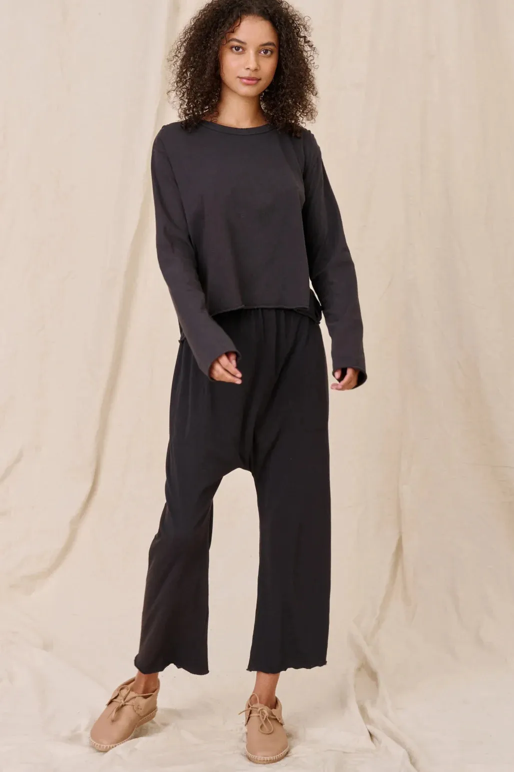 Cozy Layering The Long Sleeve Crop Tee