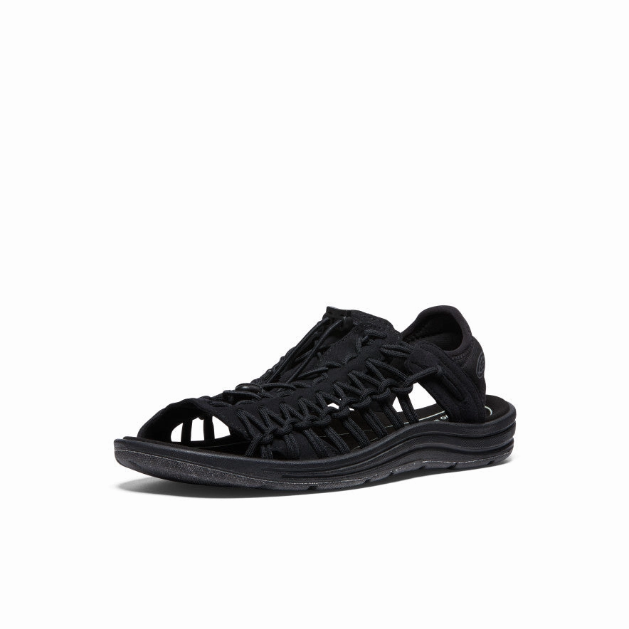 Comfortable Design Road Trip Men's UNEEK II Open Toe  |  Black/Black