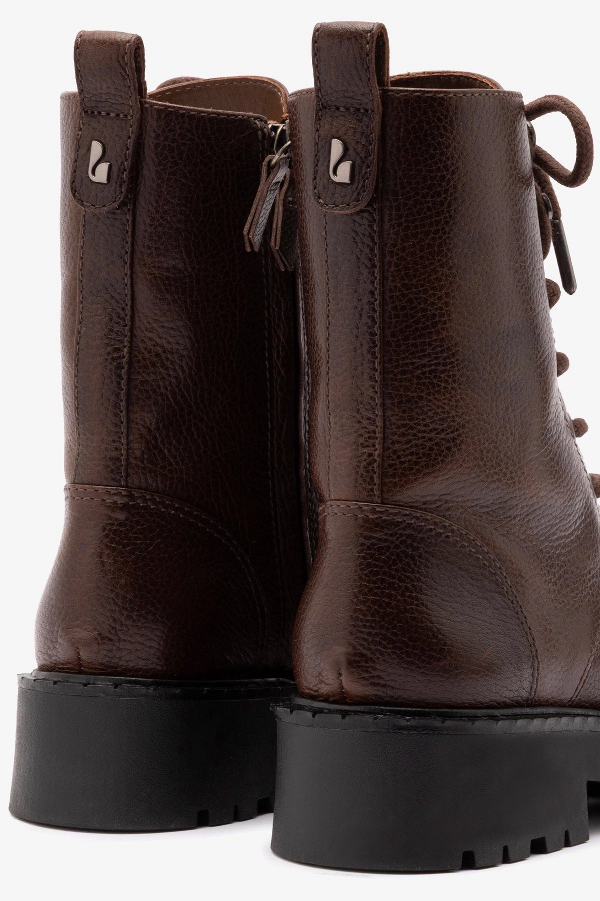 Chic Style Blue Sky Trinity Boot In Brown Leather