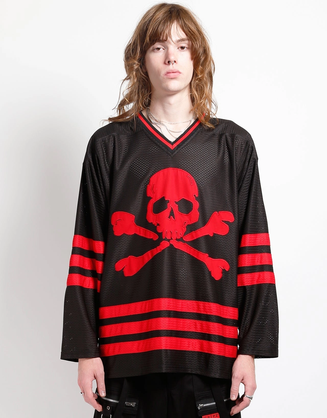 TRIPP NYC LOGO JERSEY RED Printed top