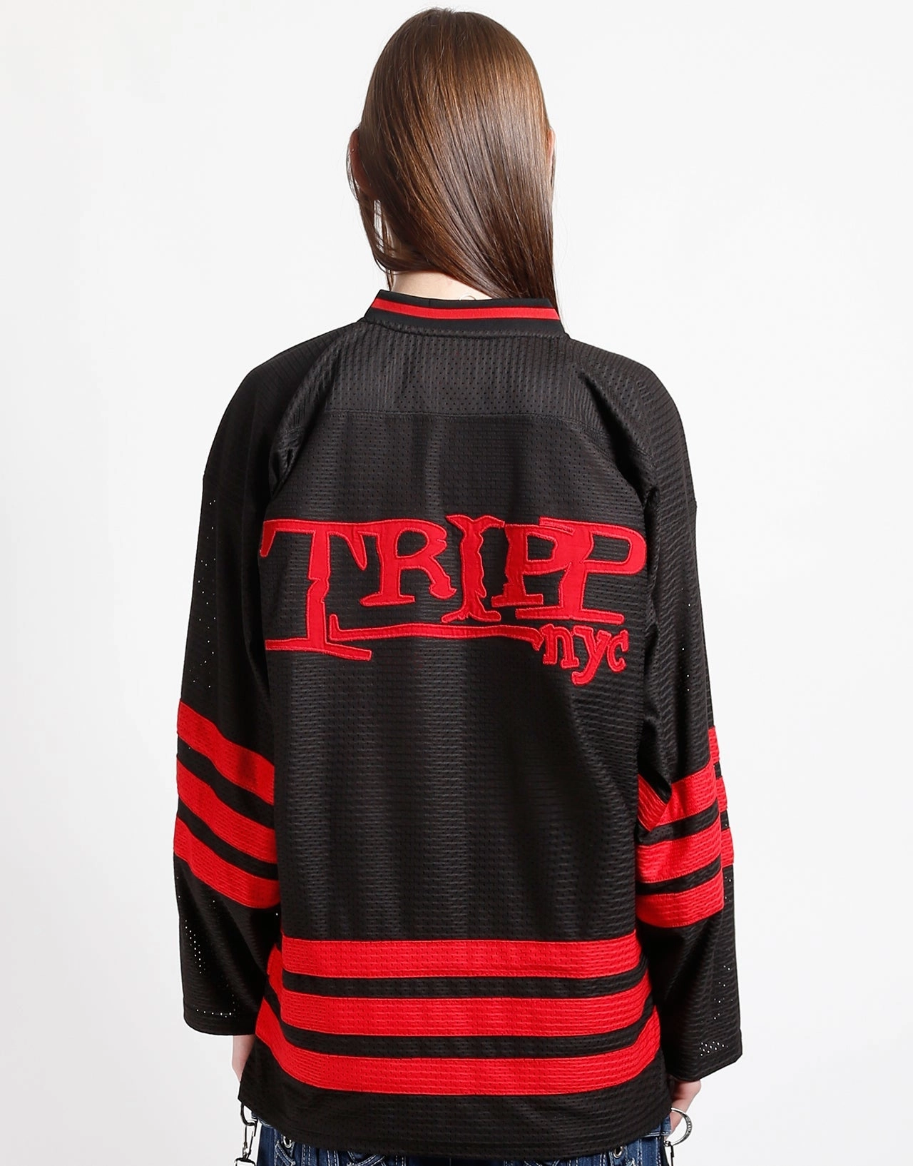 Textured Weave TRIPP NYC LOGO JERSEY RED