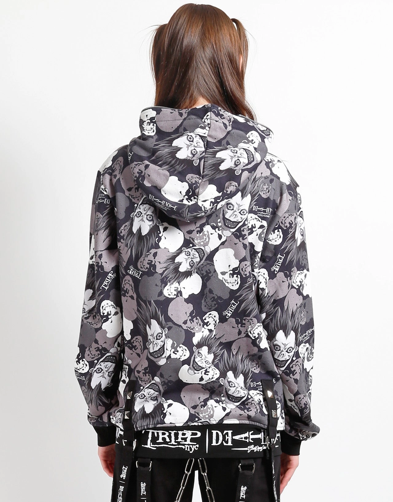 TRIPP NYC X DEATH NOTE - RYUK SKULL CAMO FULL ZIP HOODIE StaticResistantFabric