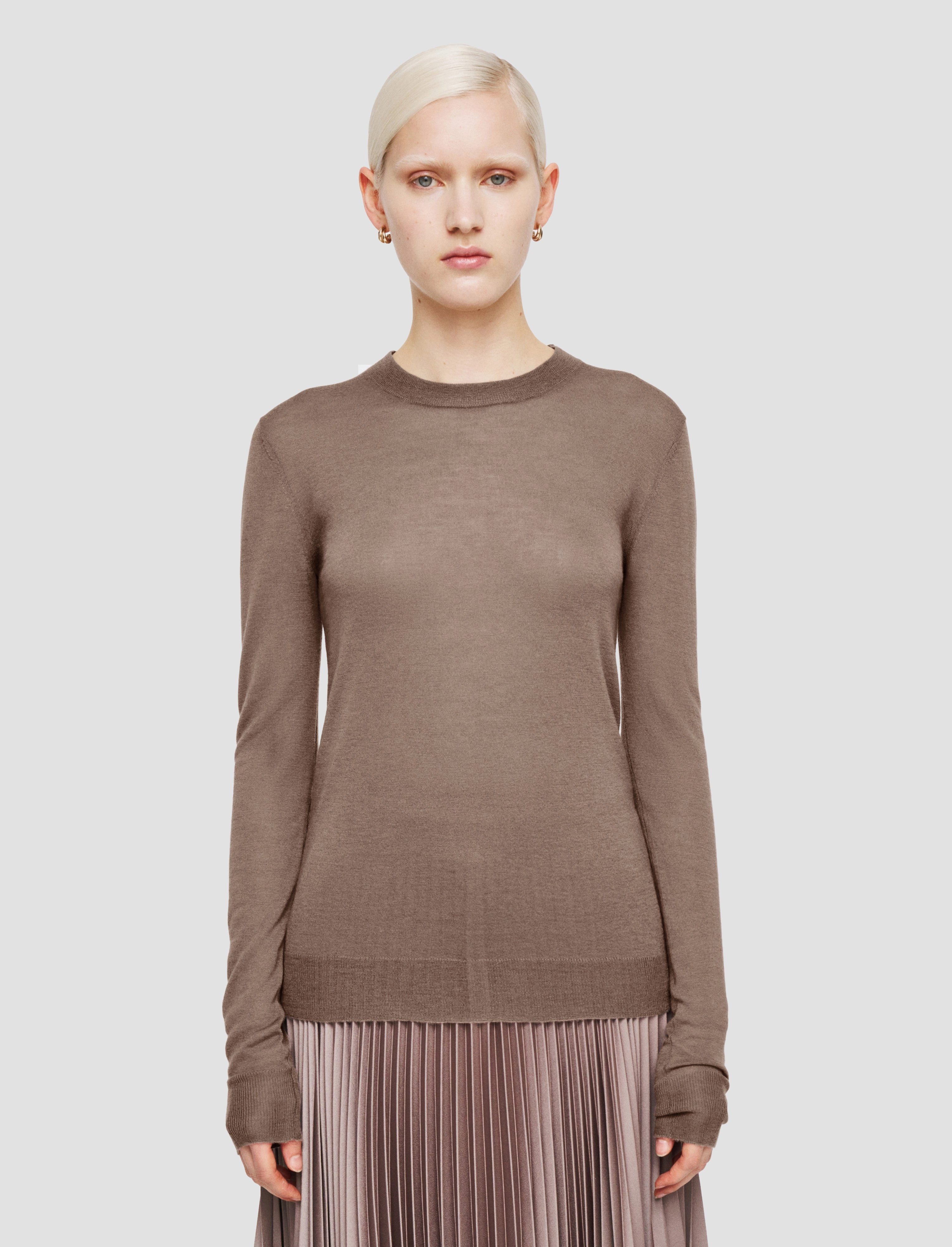 Cashair Round Neck Jumper Winter Days Drop Shoulder