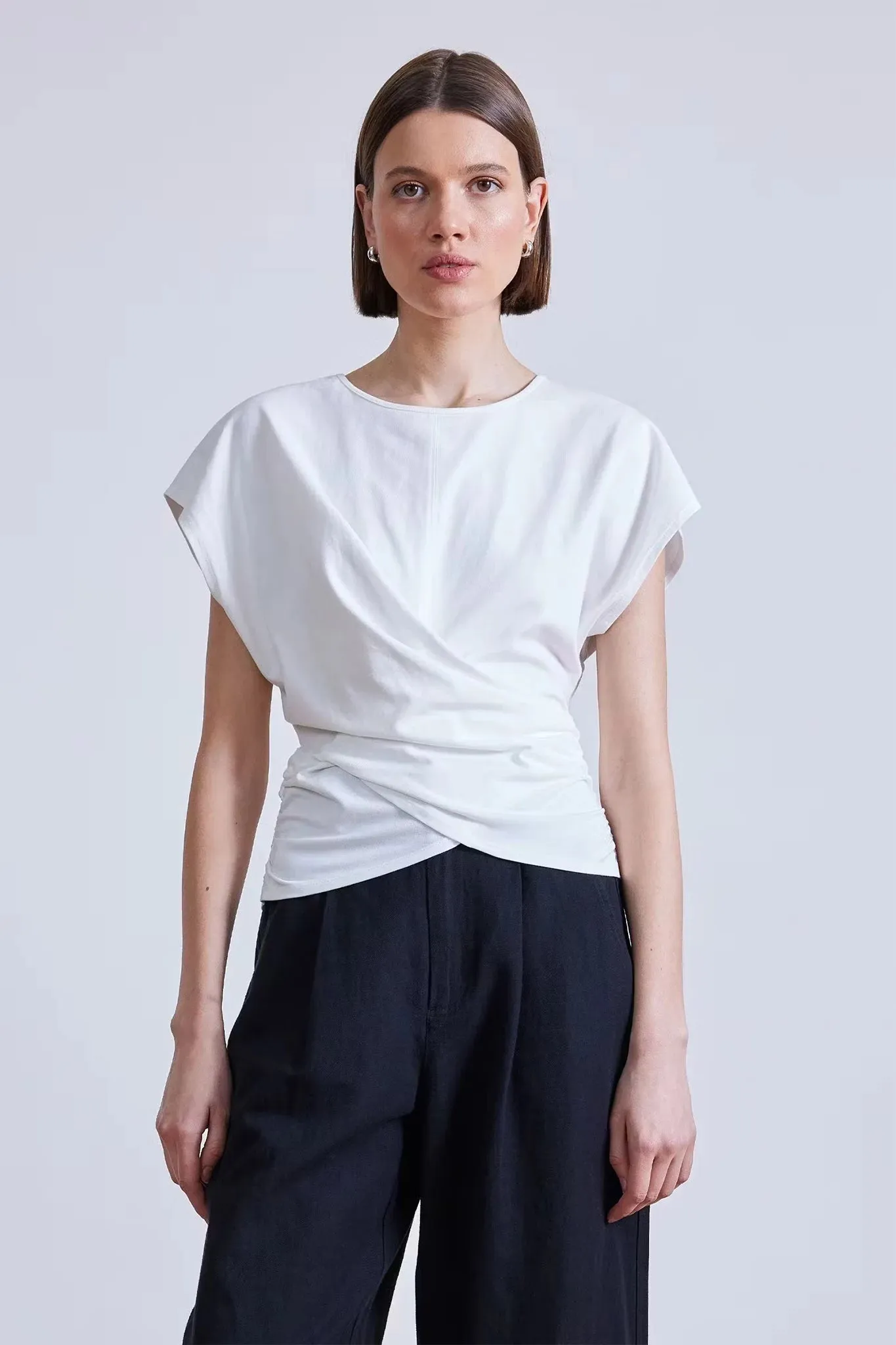 Twist Drape Tee Durable Style City Fashion