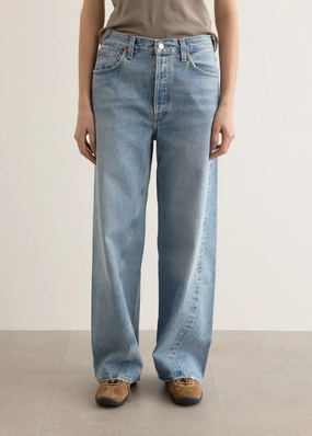 Twist Low Slung Baggy Jeans Lockstitch Construction