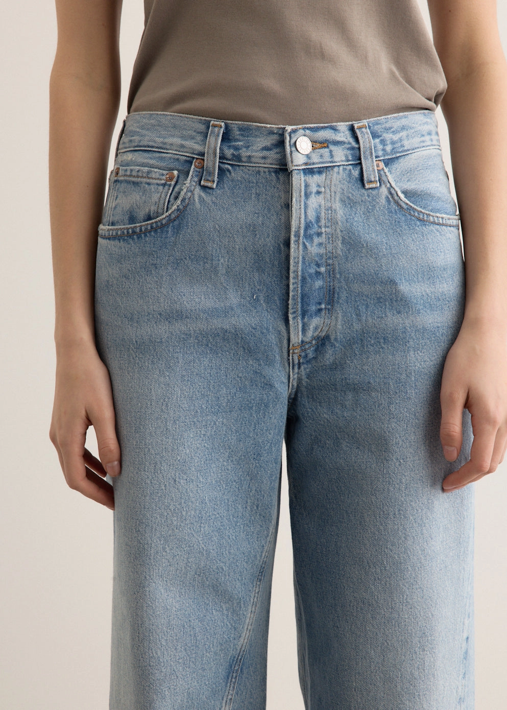 Twist Low Slung Baggy Jeans Classic Office Wear