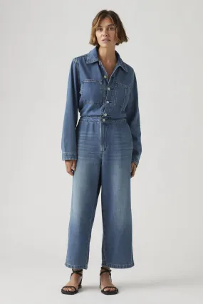 Iconic Denim Jumpsuit Low-rise style