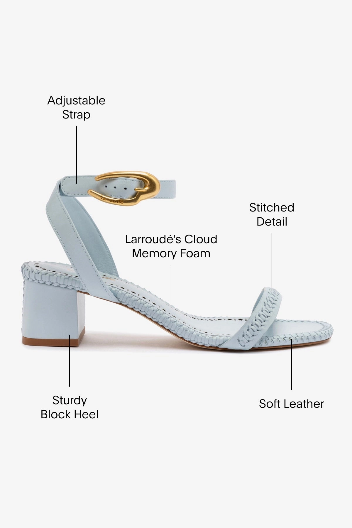 Padded Touch Practical Stylish Verona Block Sandal In Maya Leather