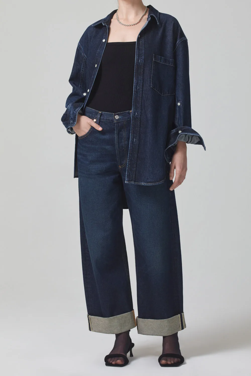 Plain Favorite Unfaded Hemline Ayla Baggy Cuffed Crop