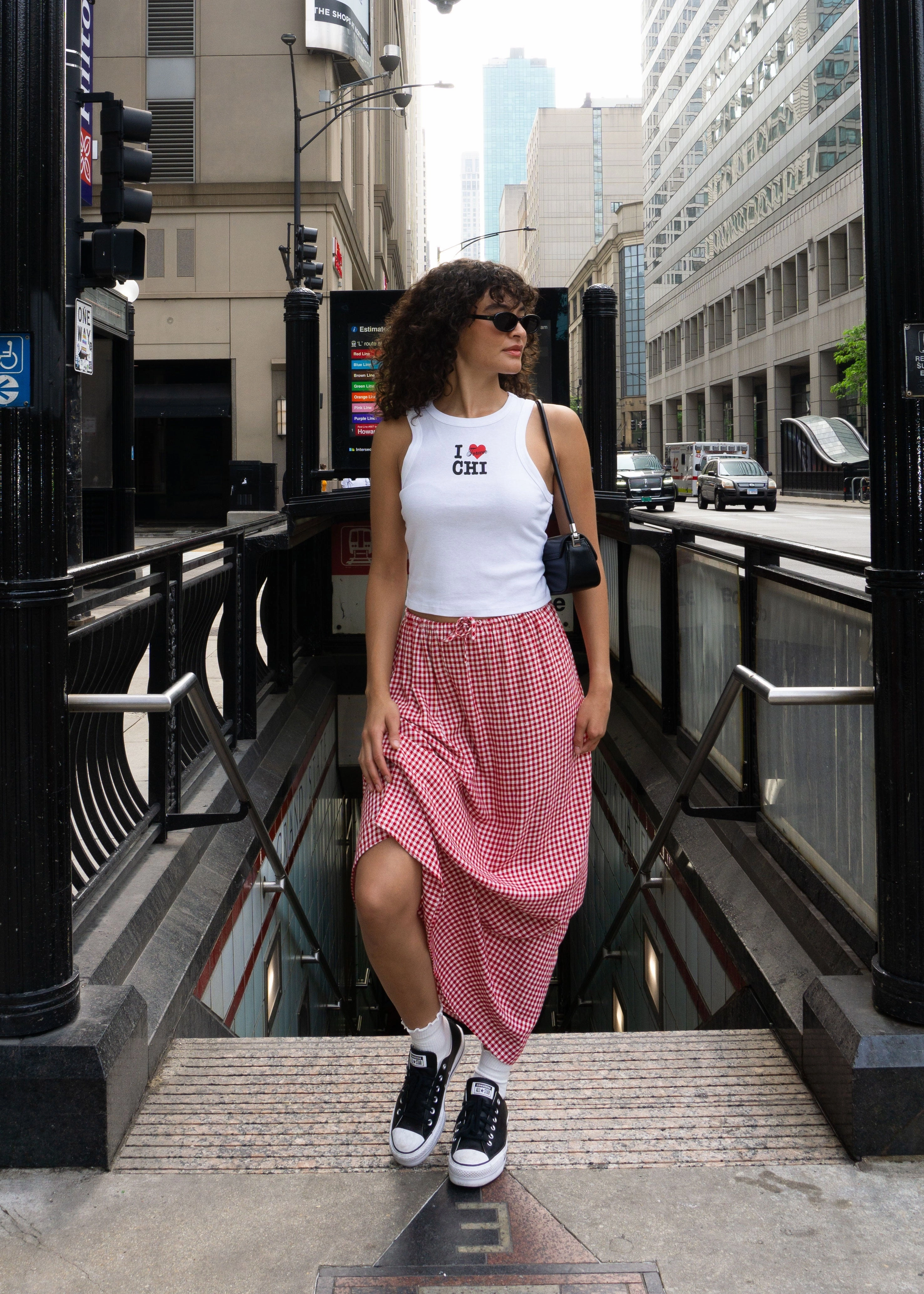 I <3 Chi Racer Tank Light Reflective Printing