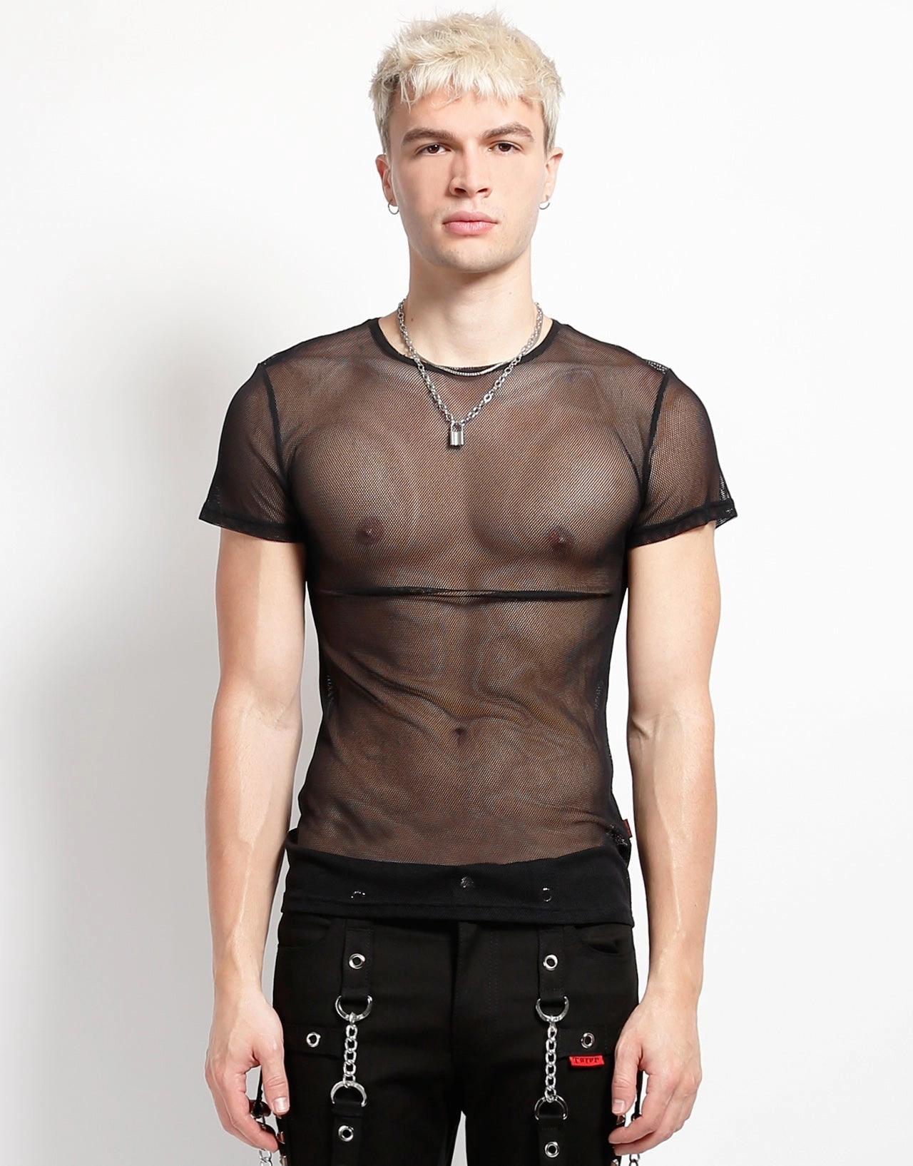 Silicone Grip Interior SHORT SLEEVE FISHNET BLACK