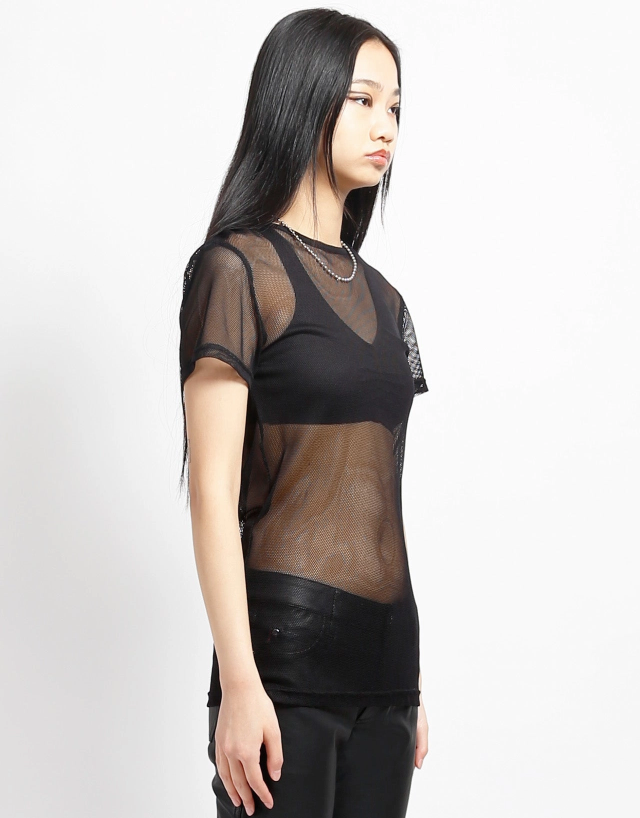 YarnDyedQuality MicrofiberTech SHORT SLEEVE FISHNET BLACK