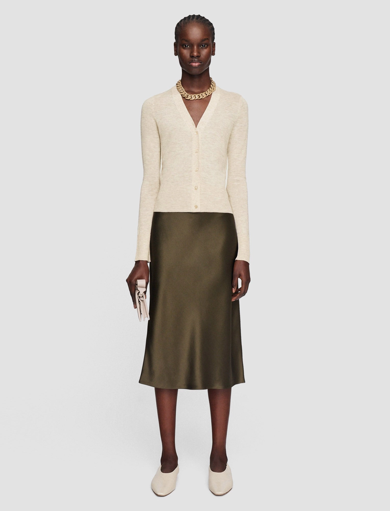 Oversized Collar Style QuickDry Fabric Cashair Cardigan