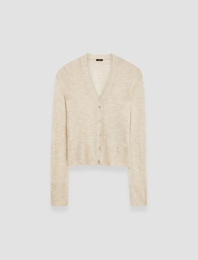 Office Comforted Lattice Pattern Cashair Cardigan