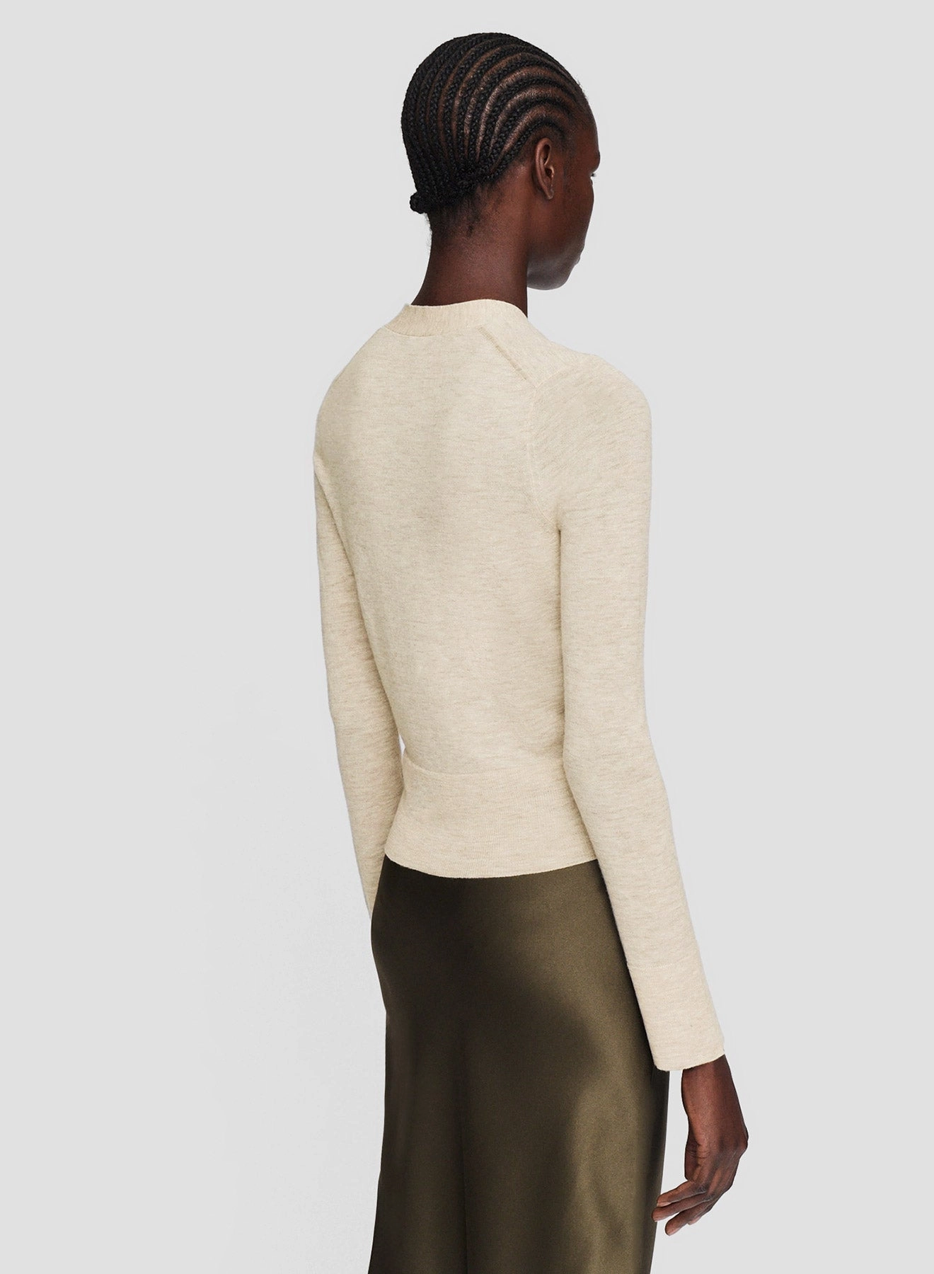 Cashair Cardigan WideRibbed Texture Minimalist Aesthetic