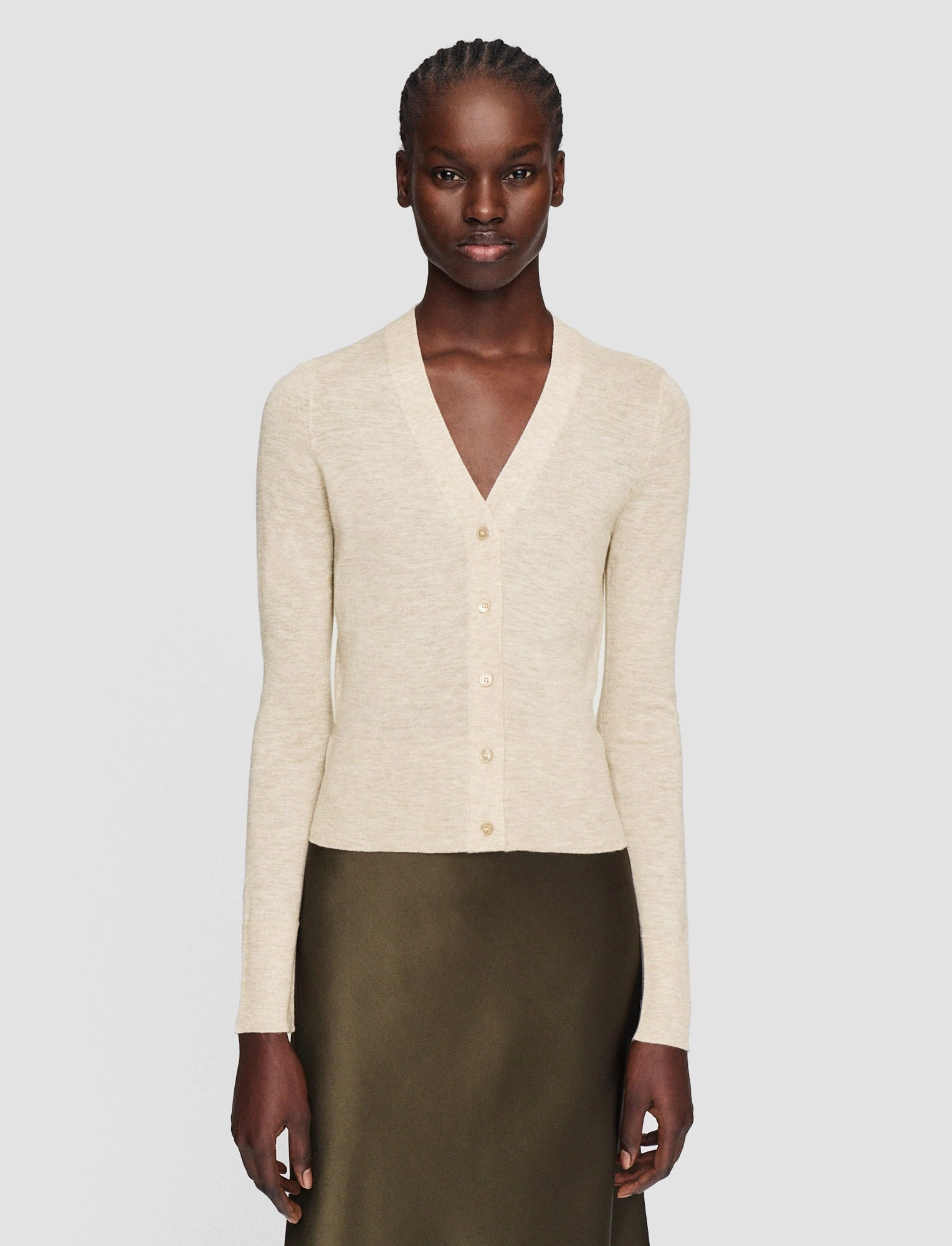 AntiPilling Treatment Polo Neckline Cashair Cardigan