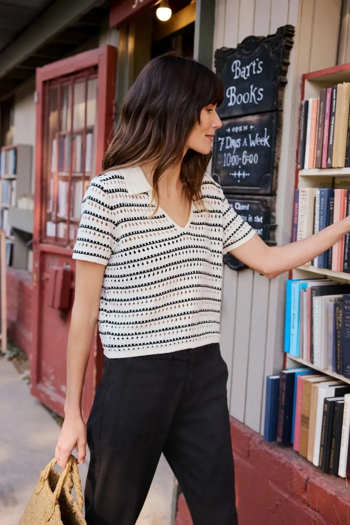 Collared Popover Sweater Lightweight Layer