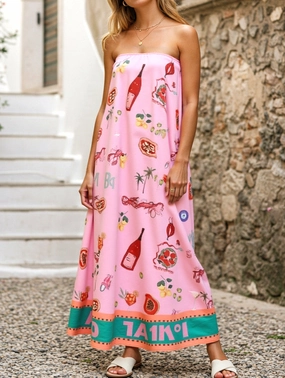 All-Day Wear Women's Ethos Linen Blend Dress ??Casual Holiday Beach Style