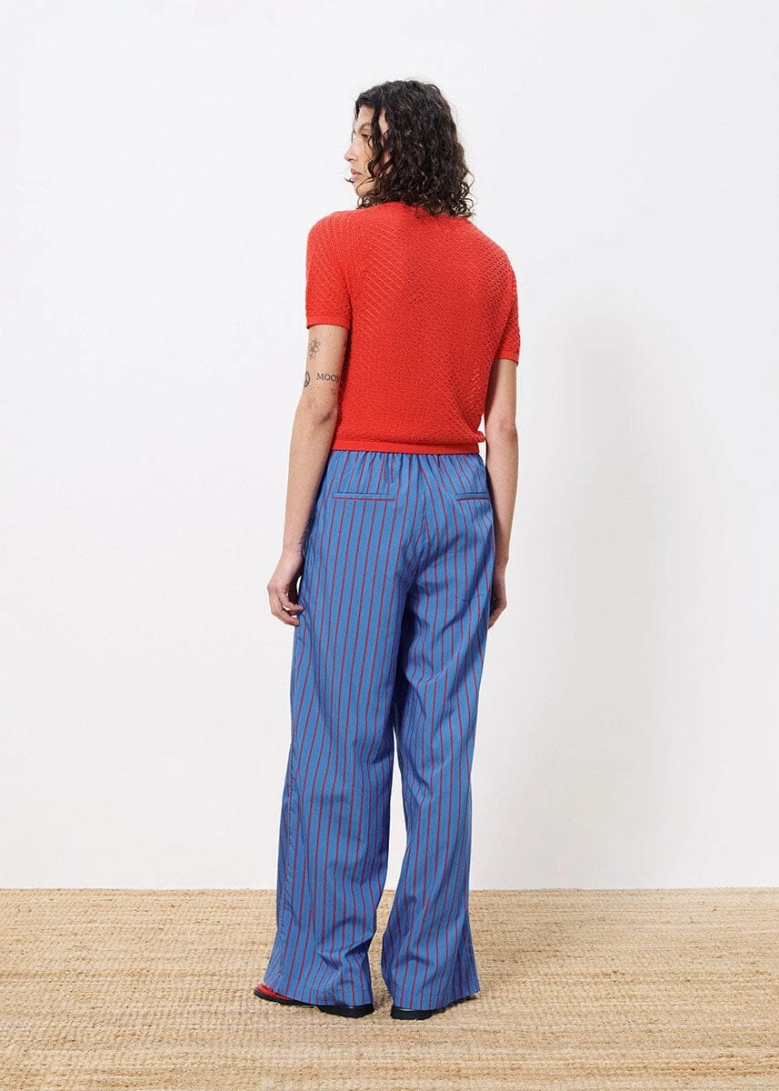 Edeline Striped Pants - Bleu Electrique Indoor Comfort