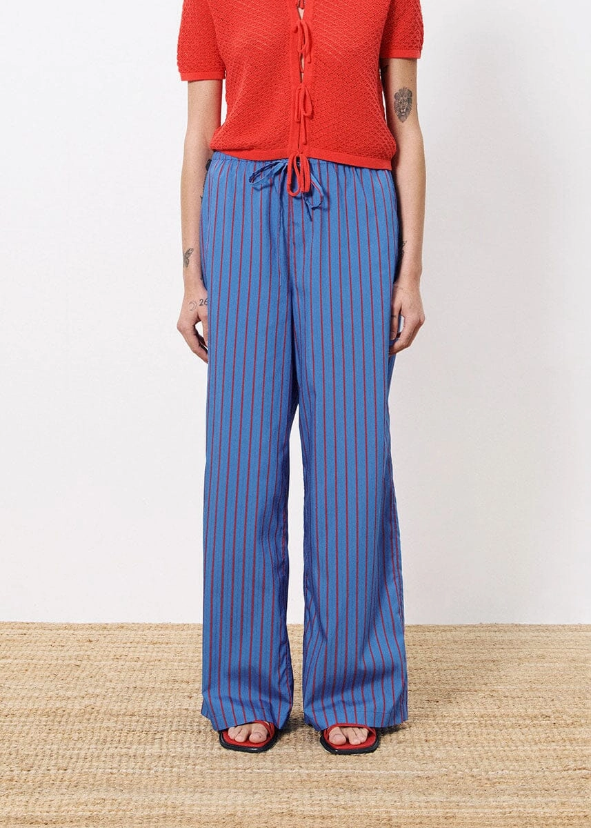 Lightweight Wear Edeline Striped Pants - Bleu Electrique
