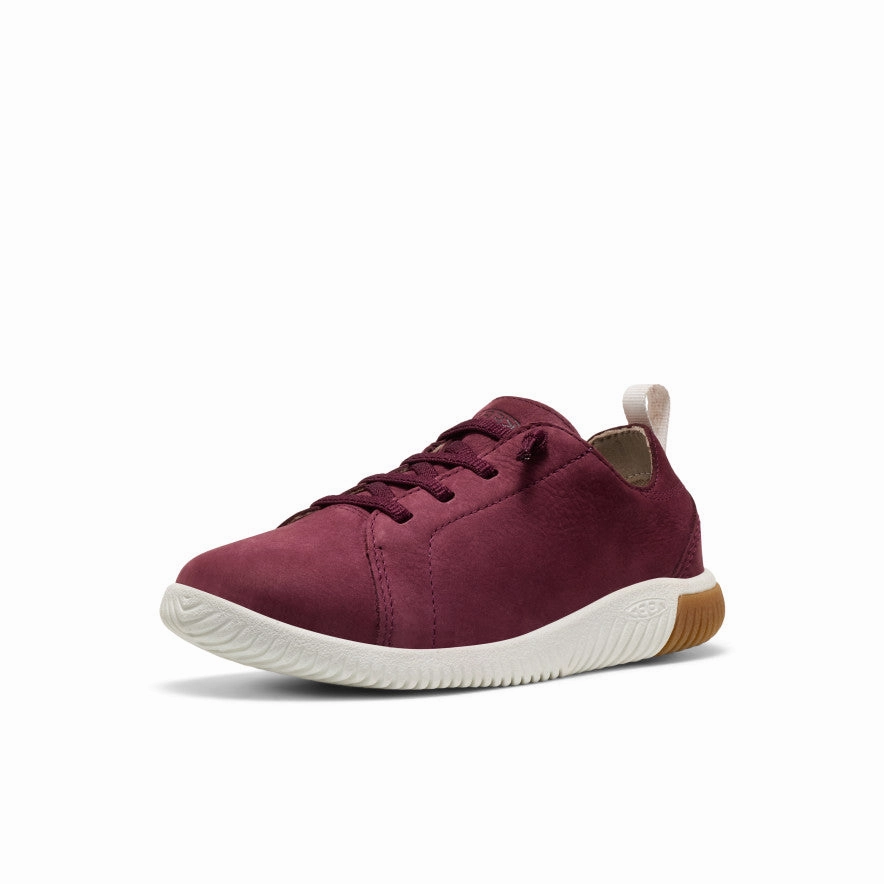 Big Kids' KNX Leather Sneaker  |  Fig/Star White Easy Lifestyle