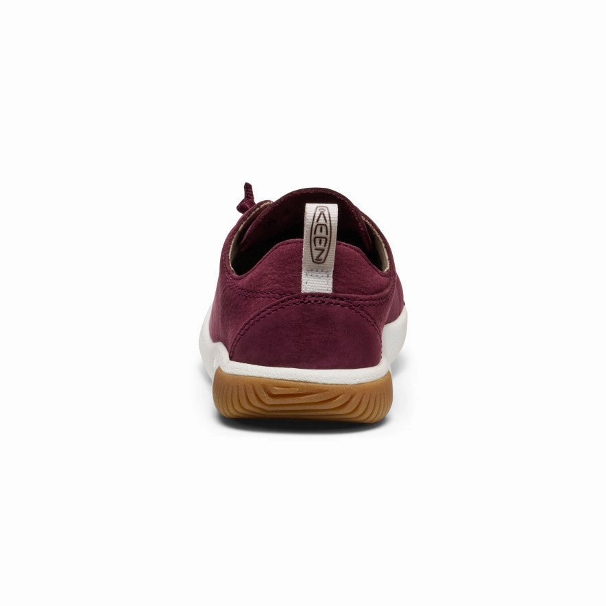 Big Kids' KNX Leather Sneaker  |  Fig/Star White Step Ready Foot Free