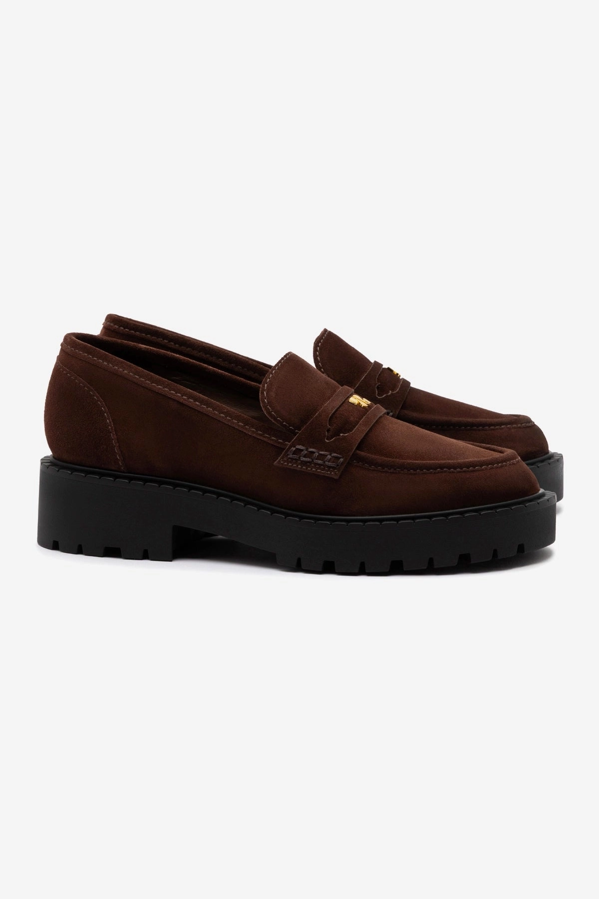 Light Power Way Firm Suki Lugsole Loafer In Brown Suede