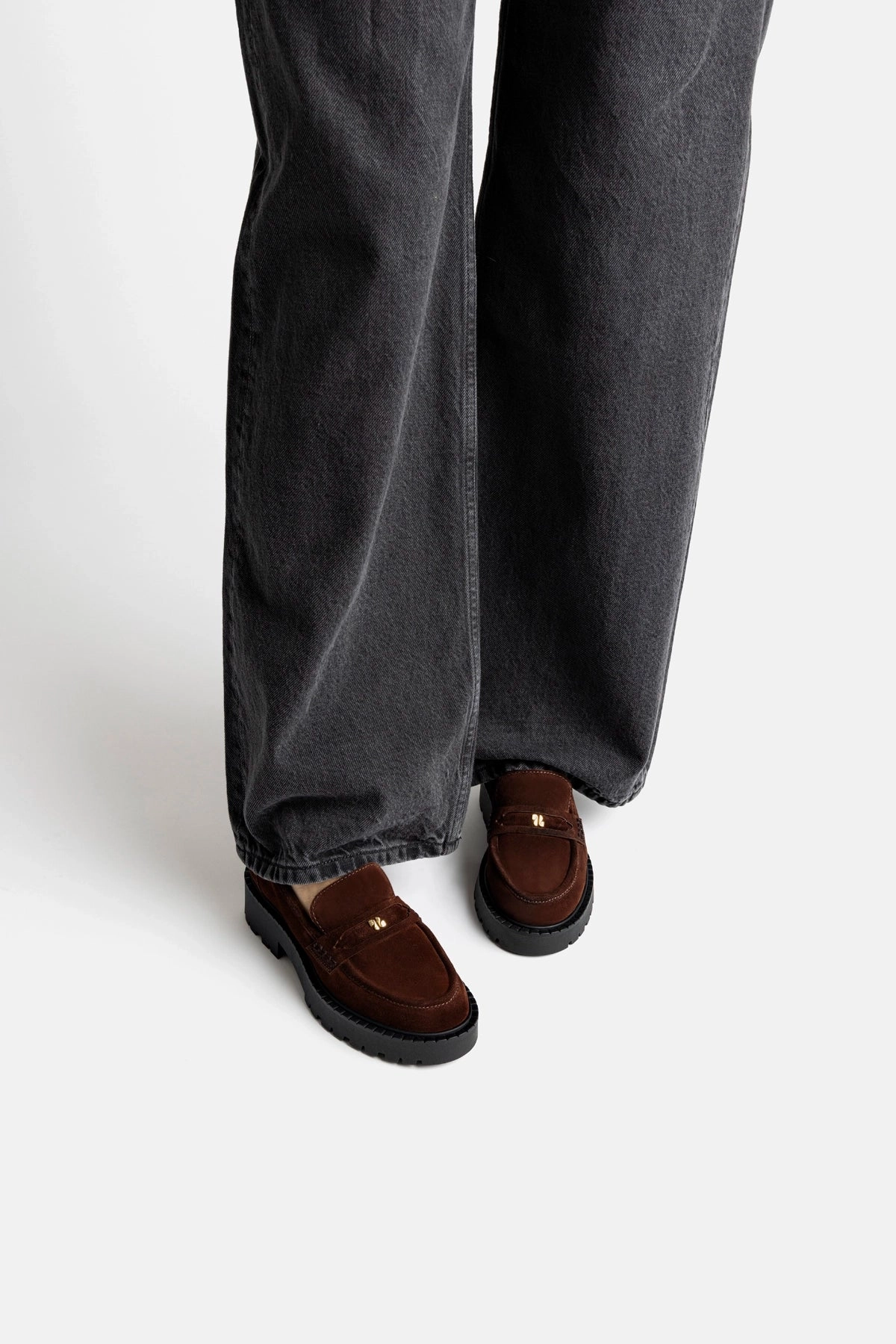 Run Errand Suki Lugsole Loafer In Brown Suede
