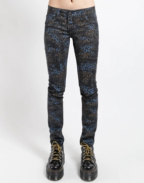 REVERSIBLE JEAN BLUE CHEETAH Durable Minimalist Style Party Look Modern Youth Style Party Look