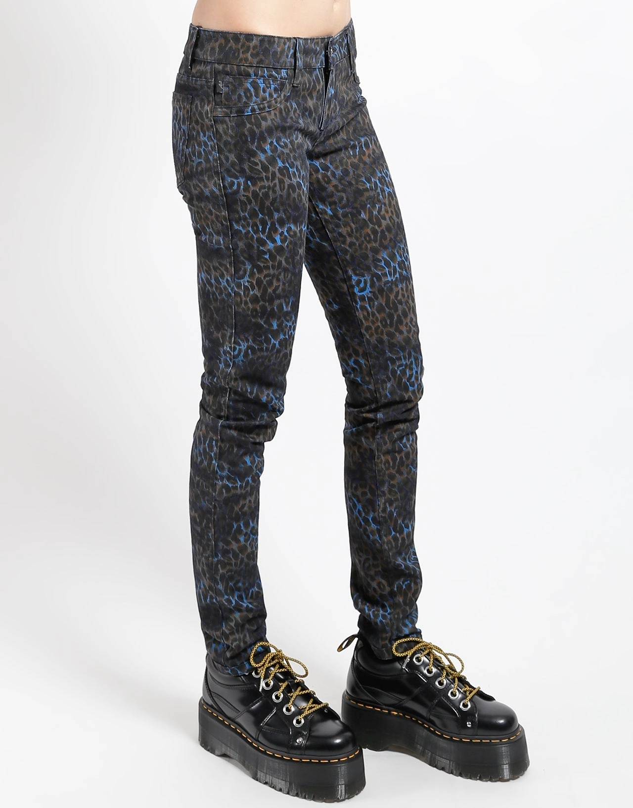 REVERSIBLE JEAN BLUE CHEETAH Crosshatch Stitching Stylish Vibrant