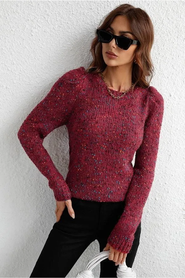 Knitwear Essential LEG OF MUTTON SLEEVE KNIT SWEATER