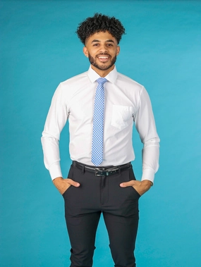 &Collar Range Long Sleeve Dress Shirt Slim Basic Sweatshirt