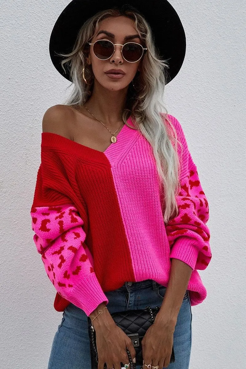 V NECK LEOPARD TOP Chic Vibes