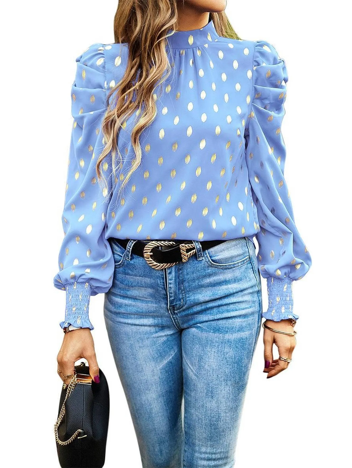 NonIrritatingTags Double Stitched Seams ROUND NECK RUFFLED SLEEVE LOOSE TOP