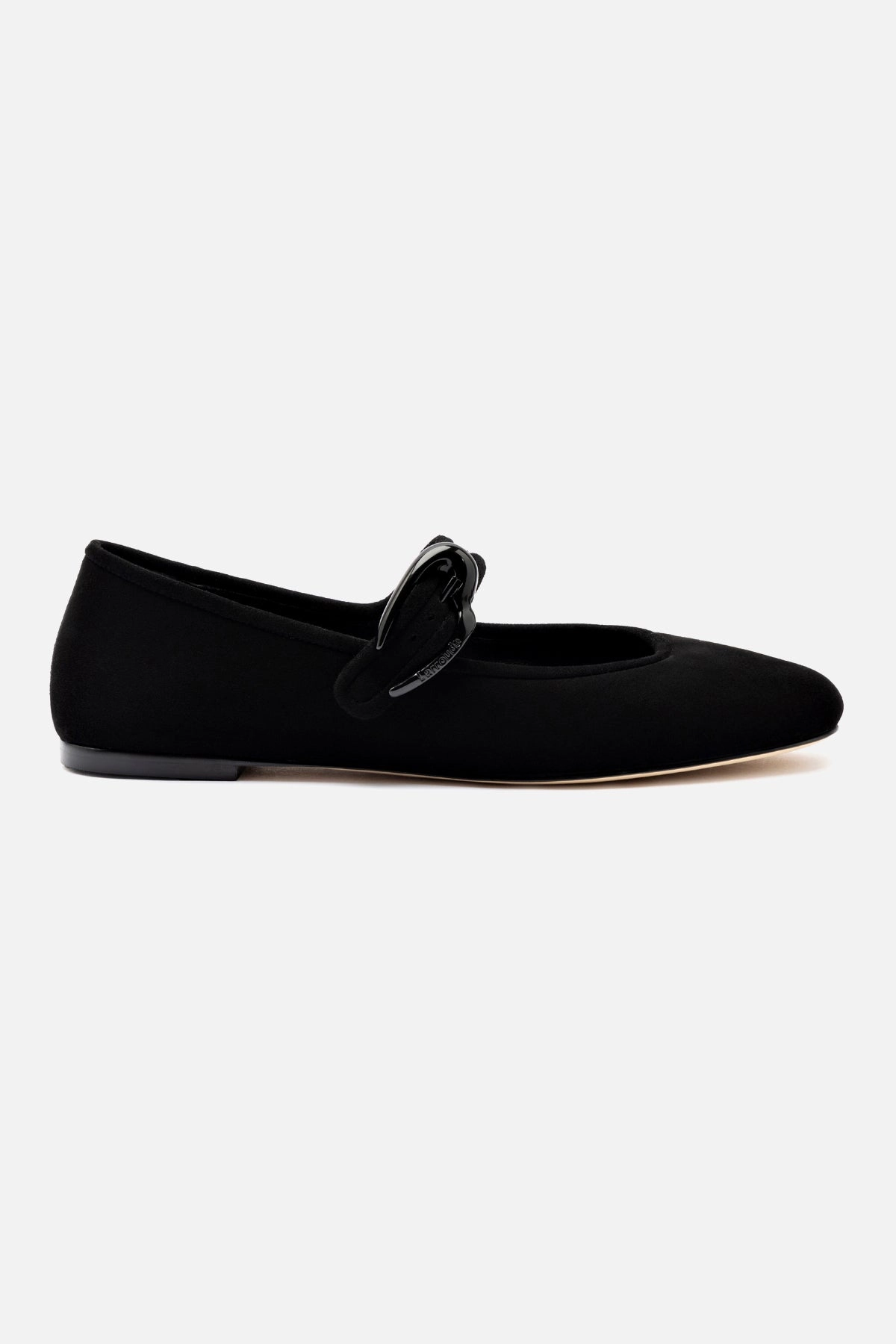 Verona Ballet Flat In Black Suede Spa day Team Play