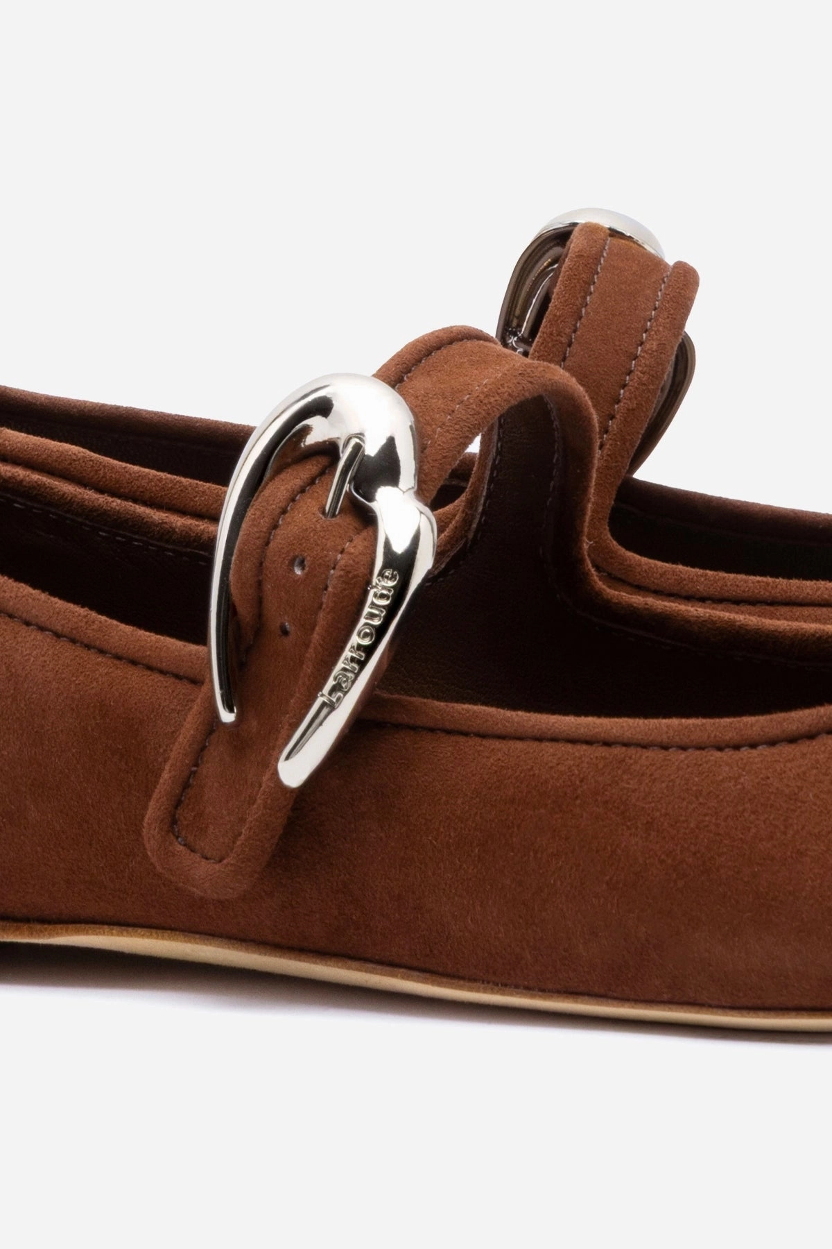 midsole Verona Ballet Flat In Burnt Umber Suede