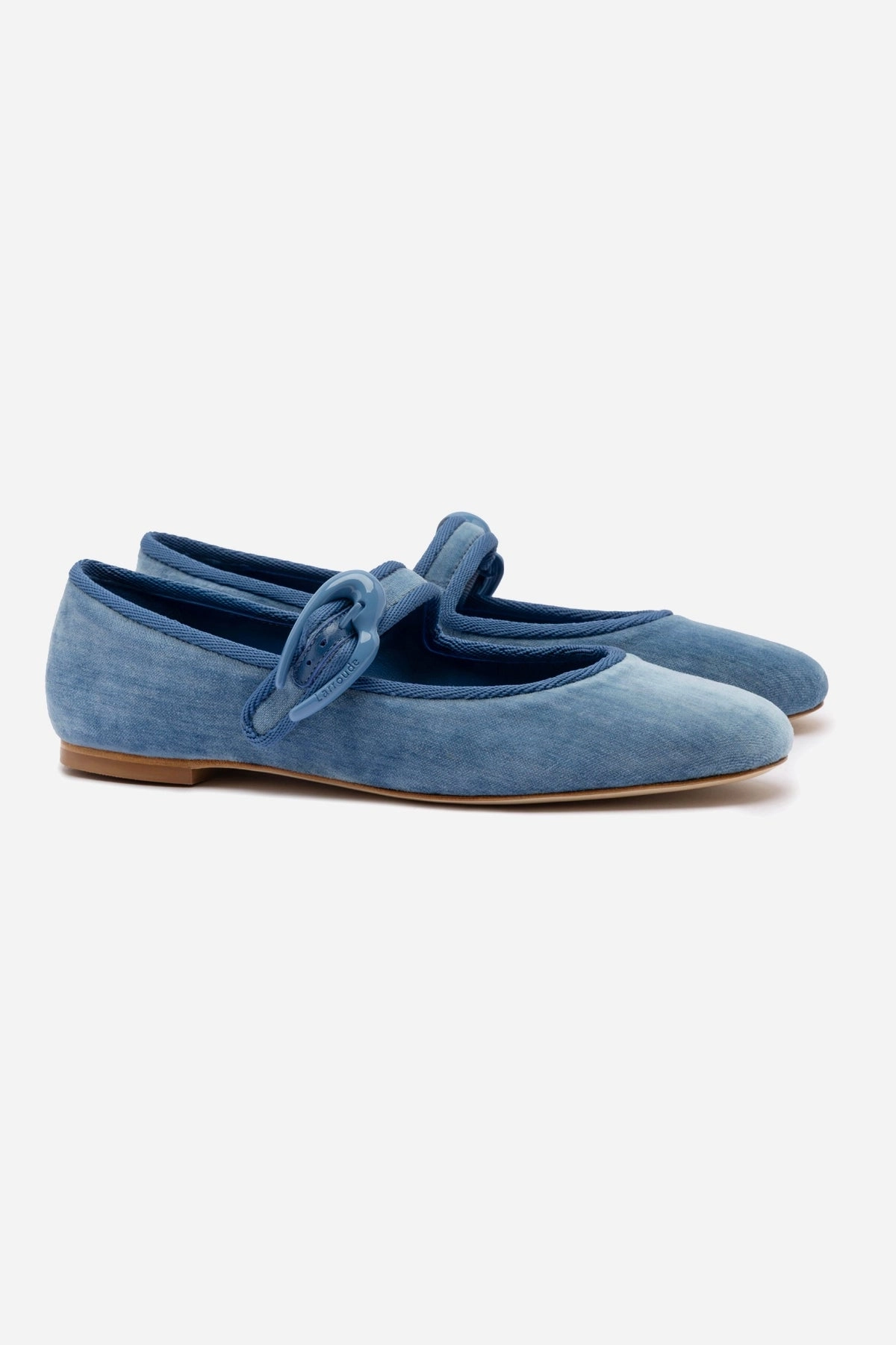 Elastic Fit Travel Day Verona Ballet Flat In French Blue Velvet