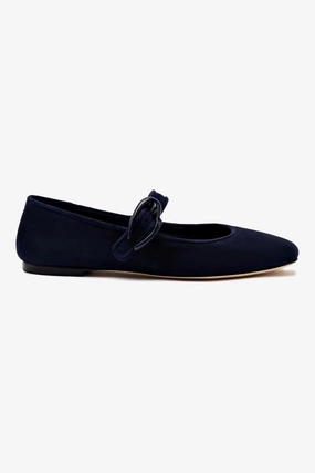 Verona Ballet Flat In Navy Suede Beach Air