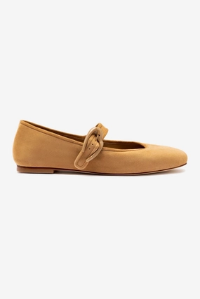 Eco Fiber Verona Ballet Flat In Peanut Suede
