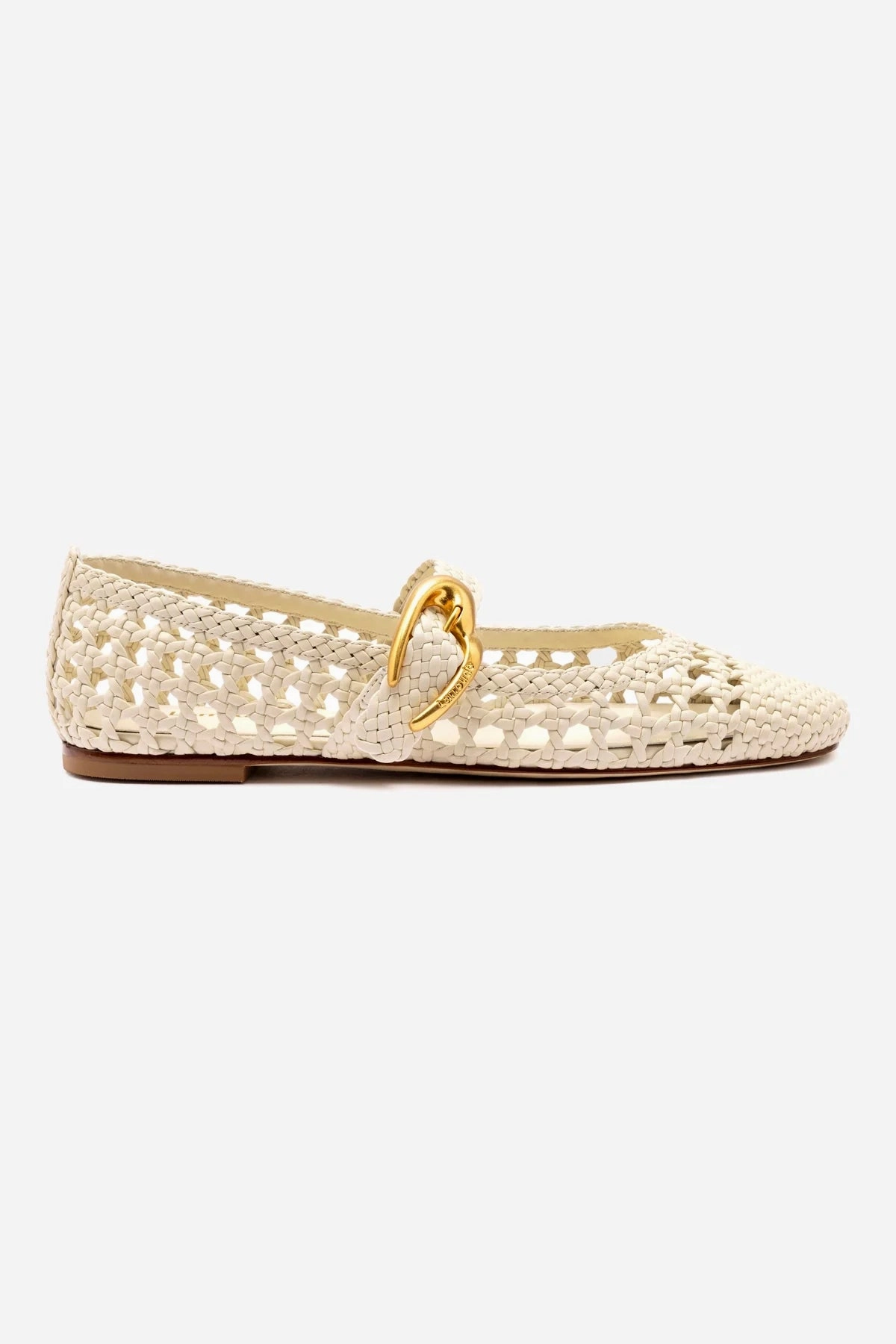 Verona Macrame Ballet Flat In Ivory Leather durable shoes
